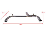 Axle Back Exhaust Muffler Kit Carbon Tip for 2012-2016 BMW 335i F30 435i F32 49842560