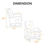 25.4"W Chair for Nursery, High Back Glider Chair with Retractable Footrest, Side Pocket, W3188P282077