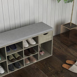 Storage Bench, Shoe Bench, Entryway Bench Padded Cushion, Drawer and Open Compartments, Bench W3151P288934