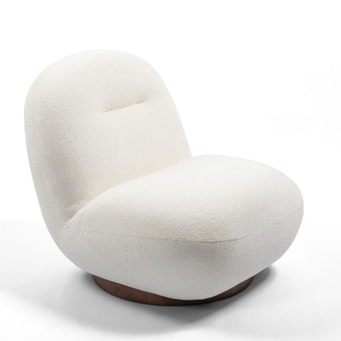 ZUN Larger Luxury Modern Swivel Accent Chair, Tight Back Ice Flower Velvet Sofa Chair, Minimalist Style W2664P256531