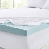 Hypoallergenic 3" Cooling Gel Memory Foam Mattress Topper with Removable Cooling Cover B03595138
