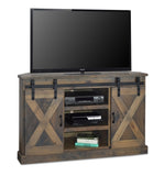 ZUN 56 inch Corner TV Stand for TVs up to 60 inches, No Assembly Required, Barnwood Finish B108P160155