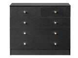 Modern Simple 5-Drawer Dresser Black 95957598
