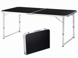 4 Ft Folding Camping Table Portable Adjustable Height Aluminum Picnic Table for Indoor Outdoor Use 46693728