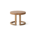 ZUN Outdoor Acacia Wood Side Table, 18" Solid Side Table for Patio, Pool, Porch 72306.00BRN