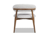 Locke 20.5" Modern Upholstered Dining Chair with Wood Frame, Salt & Pepper Boucle B2719P238364