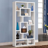 White 10-Shelf Open Back Bookcase B062P153818
