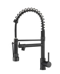 ZUN Commercial Black Kitchen with Pull Down Sprayer, Single Handle Single Lever Kitchen Sink W1932P172304