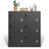 6-Door Employee Storage Locker, Metal Lockers for Office, Gym, School, and Homewith Card Slot T2398P205946