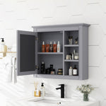 ZUN 30'' x 28'' Wall Mounted Bathroom Storage Modern Bathroom Wall Cabinet with Mirror,Medicine WF318452AAE