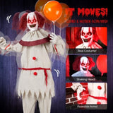 5.7ft Red eyes, Voice ControlJoker and BalloonHalloween Standing Decoration Outdoor 31071862