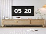 Boho TV Stand for TVs up to 80'' , Modern Farmhouse Media Console, Entertainment Center with Solid N710P222775P