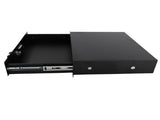19" 2U Steel Plate DJ Drawer Equipment Cabinet with Keys Black 47048837