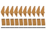 Weld-on Flush Mount L2520N-2AH Bucket Shanks 2A Bucket Teeth with Pins Fit for Many Small Backhoe 69455827