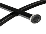2 Layers 5mm Thick Tempered Glass Countertops Round Wrought Iron Coffee Table Black 78826240