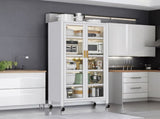 Open-door kitchen shelving Floor-to-ceiling multilevel household microwave storage cabinet bowls W509P164654