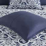 ZUN Full/Queen 7 Piece Flocking Comforter Set with Euro Shams and Throw Pillows B035128899