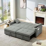 3 in 1 Convertible Sleeper Sofa Bed, Modern Fabric Loveseat Futon Sofa Couch Pullout Bed, Small Love W2318P265840
