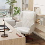 ZUN 330LBS Executive Office Chair, Ergonomic Design High Back Reclining Comfortable Desk Chair - White W1550115017