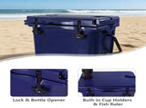 25QT Portable Cooler, Insulated Hard Cooler with Bottle Opener, Cup Holder, Forming Ruler, 5-7 Day 88719182