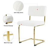 ZUN Modern simple light luxury dining White home bedroom stool back dressing student desk W210131946