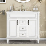 ZUN 36'' Bathroom Vanity with Top Sink, Modern Bathroom Storage Cabinet with 2 Soft Closing Doors and 2 18941742