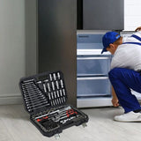 Tool Kit and Socket Wrench Set 216pcs - Basic Portable Manual Repair Tool Set for Home Use, Includes W1102P203831