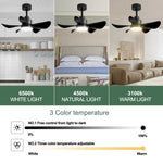 ZUN 28' Ceiling Fans with Lights and Remote/APP Control, Low Profile Ceiling Fans with 5 Reversible W2352P204381