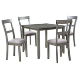 ZUN 5 Piece Dining Table Set Industrial Wooden Kitchen Table and 4 Chairs for Dining Room 60903246