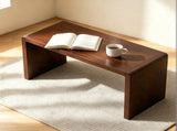 13.77" C Shaped Coffee Table, 2-in-1 Convertible Side End Table, Modern Snack Laptop Table for W3101P548119