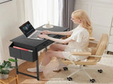 32 Inch Small Desk Computer Desk with 2 Fabric Drawer Storage Bag Iron Hook Gaming Writing Table, 98179207