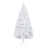 ZUN 7FT Iron Leg White Christmas Tree with 950 Branches 89110118