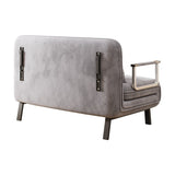 39 Convertible Chair Bed, Tri-Fold Sofa Bed with Adjustable Backrest & Pillow, Leisure Chaise W1767P192812