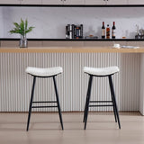 ZUN Counter Height Bar Stool Set of 2 for Dining Room Kitchen Counter Island, PU Upholstered Breakfast W1439125929