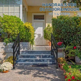 Handrails for Outdoor Steps, Wrought Iron Handrail Fits 1 to 4 Steps, Transitional Handrail with 27863696