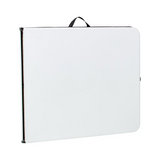 6 Foot Bi-Fold Plastic Folding Table, White 64108355