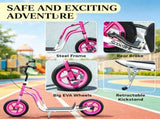 Lightweight Kids Scooter with Adjustable Handlebar Rear Brake Kickstand 12 Inch EVA Wheels for 5-12 17515545