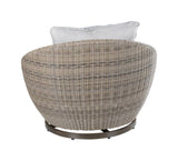 Cozy Outdoor Set - Swivel Woven Chairs, Side Table - All-Weather Resin Wicker, Powder-Coated B081110063