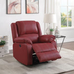 ZUN Red Power Recliner with USB Port B062P186517