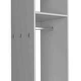 Cluster 63" Tall Wardrove with Mirror, Three Shelves, Casters and Hanging Rod, Armoire, Bedroom B200P240236