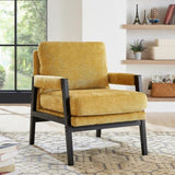 Kelly Mid-Century Modern Chenille Upholstered Accent Armchair T2574P240953