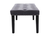 Heng Ming Upholstered Tufted Ottoman , Velvet Dining Bedroom Footrest Stool Accent W212P300163