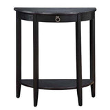 ZUN Black Console Table with Bottom Shelf B062P189228