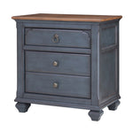 ZUN Bridgevine Home Americana Nightstand, No Assembly Required, Corduroy Blue Finish B108P193084