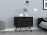Nightstand with 2 Drawers, Modern Bedside Table with Storage, Bedroom End Table for Home B097132918