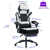 Seat Height Adjustable Swivel Racing Office Computer Ergonomic Video Game Chair W152166560