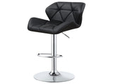 Chrome and Black Adjustable Bar Stool B062P153527