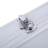 135*28*10cm Aluminum New Framed Locking Gun Pistol HandGun Lock Box Hard Storage Carry Case Silver 10867848