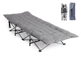 Folding Camping Cot Bed with Soft Pad, Portable Outdoor Cot, Adults Sleeping Bed for Home Office Nap 91679814