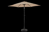 ZUN 9FT Outdoor Patio Umbrella Outdoor Table Umbrella with Push Button Tilt and Crank, Market Umbrella 6 W640P234563